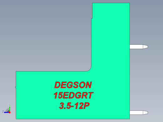 DEGSON 15EDG 系列 3.5mm 插拔式接线端子 FullPack-15EDGRT-3.5-12P-14-00AH右视缩略图