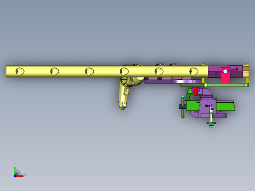 用于圆管外壁钻斜孔的定位工装前视缩略图