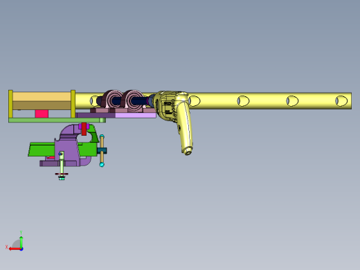 用于圆管外壁钻斜孔的定位工装后视缩略图