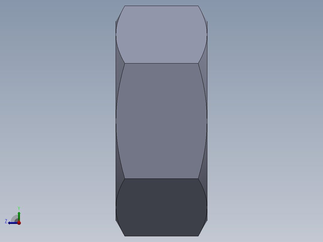 公制螺母-M4x0.7右视图