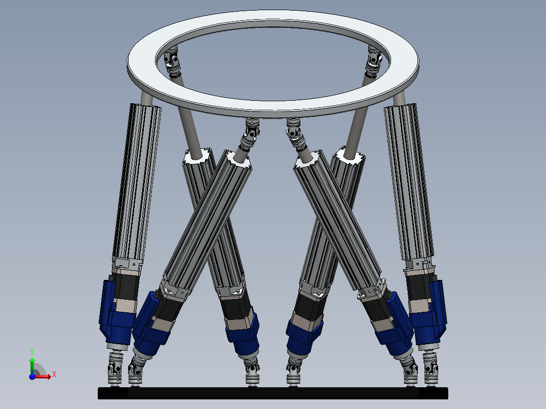 自由度平台模型前视图