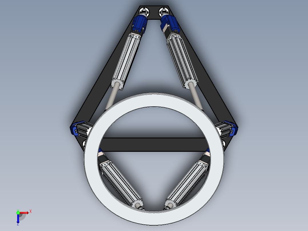 自由度平台模型俯视图