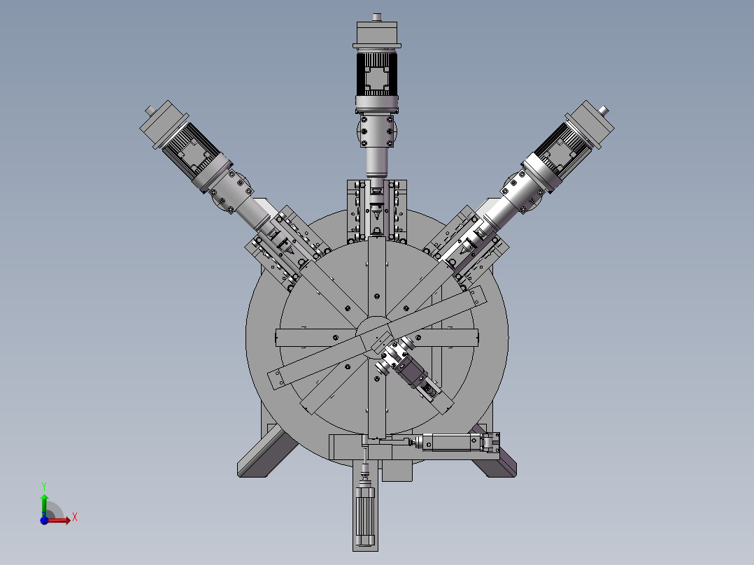 382轴自动钻孔机床前视图