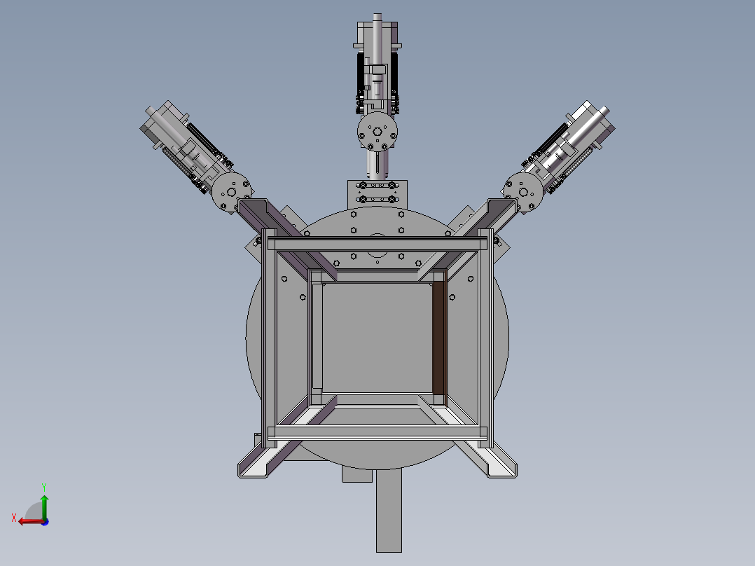 382轴自动钻孔机床后视图