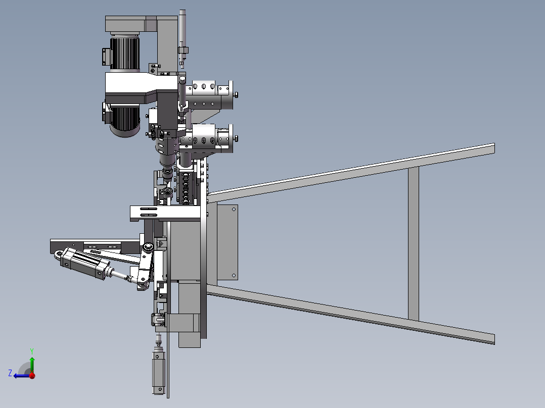 382轴自动钻孔机床右视图