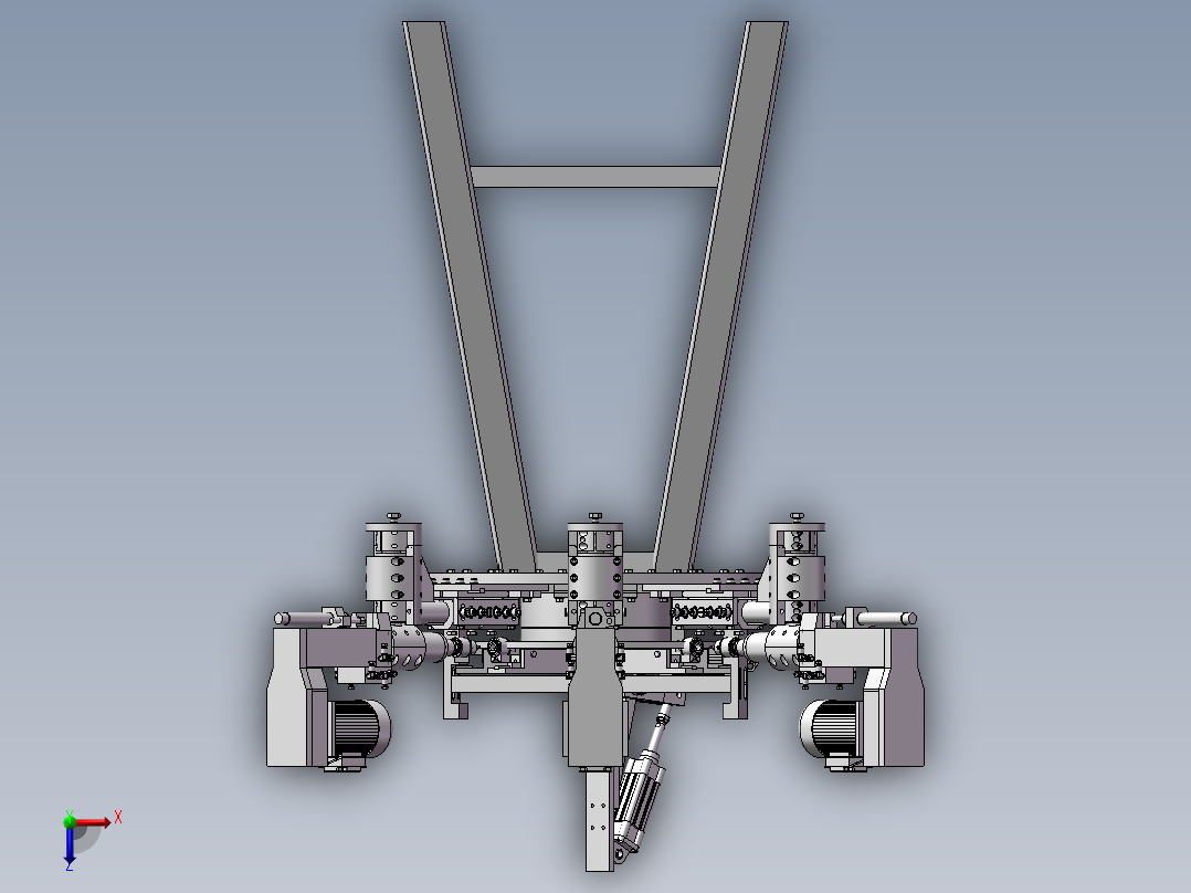 382轴自动钻孔机床俯视图