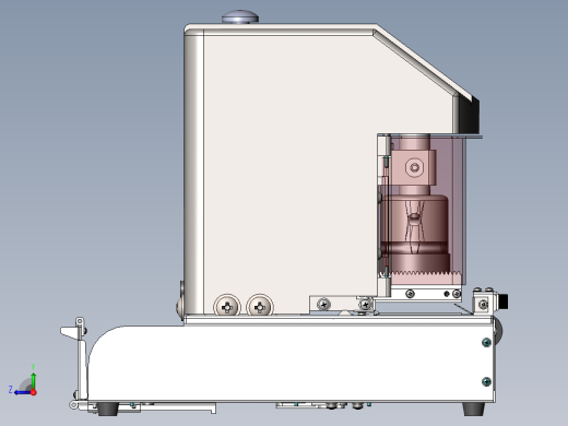 自动盖章机结构设计(含三维SW模型+二维CAD图纸+说明书）右视缩略图