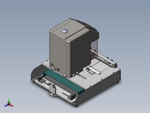 自动盖章机结构设计(含三维SW模型+二维CAD图纸+说明书）正等轴测缩略图