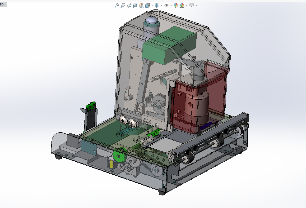 自动盖章机结构设计(含三维SW模型+二维CAD图纸+说明书）