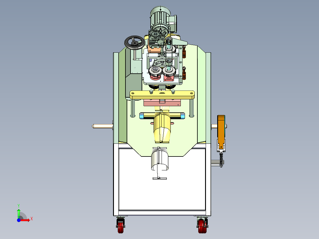 面包包装机前视图
