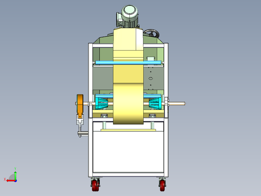 面包包装机后视图