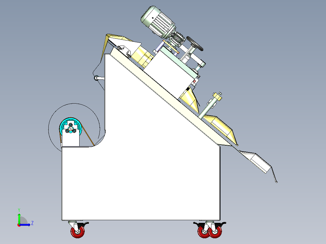 面包包装机左视图