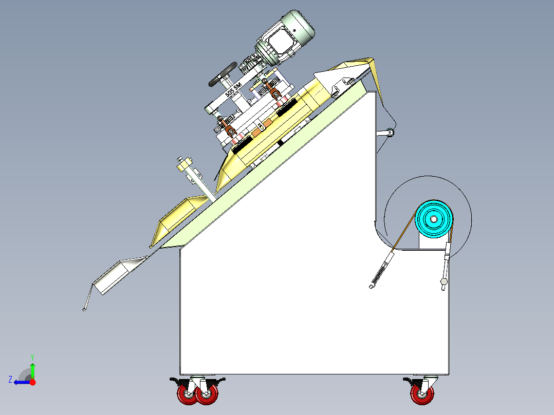 面包包装机右视图