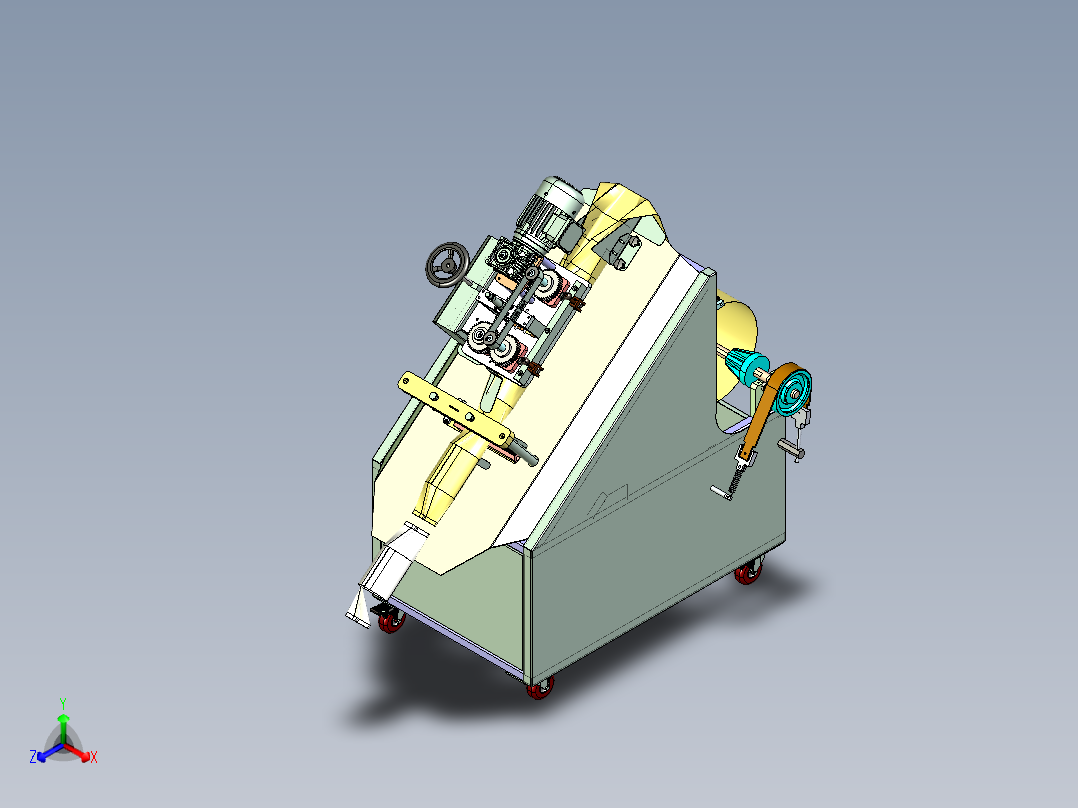 面包包装机正等轴测图