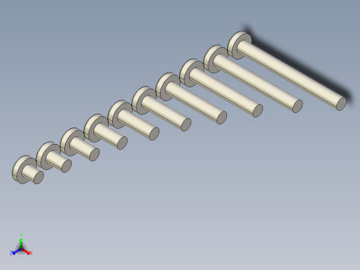 螺丝 M2.5 十字盘头-Screws M2.5 Phillips Pan Head Machine Screws正等轴测缩略图