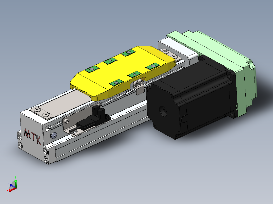 GTH内嵌丝杆全封闭GTH5-BR-57步进主视图