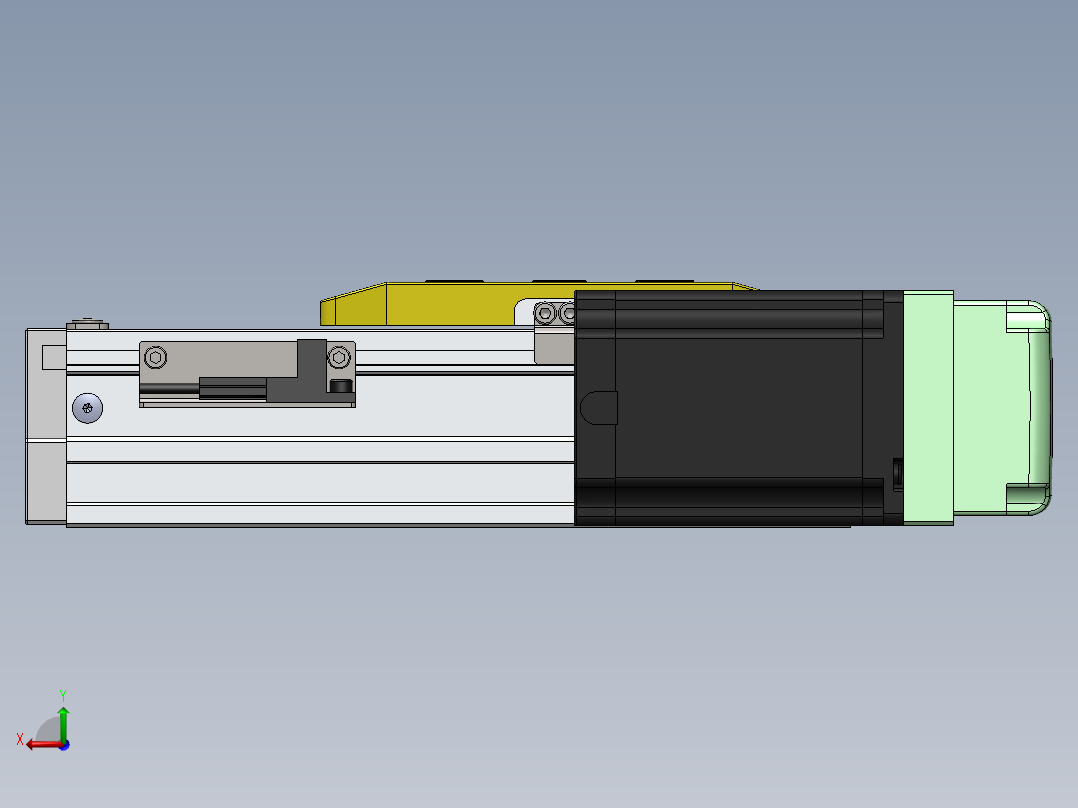 GTH内嵌丝杆全封闭GTH5-BR-57步进后视图