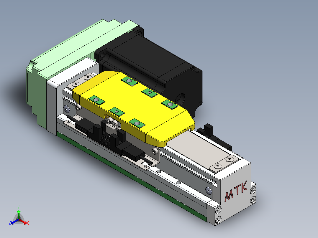 GTH内嵌丝杆全封闭GTH5-BR-57步进正等轴测图