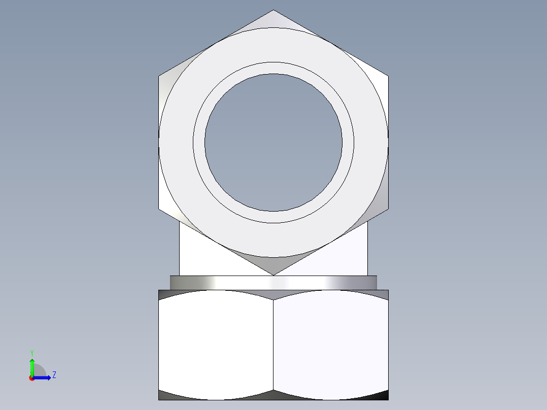 卡套式工业通用硬管接头EO_Union_tee_T35LCF左视图