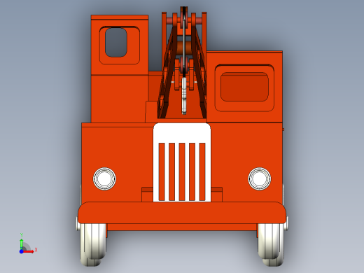 木制汽车起重机wooden-truck-crane-1-inventor前视缩略图