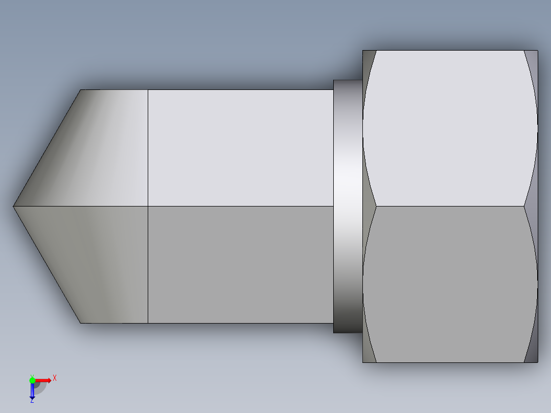 卡套式工业通用硬管接头EO_Male_stud_elbow_WE18LR71俯视图