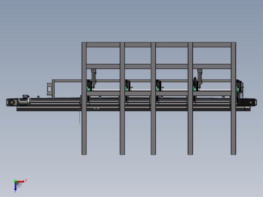 钢管供料机SW三维图==1529668==1500俯视缩略图