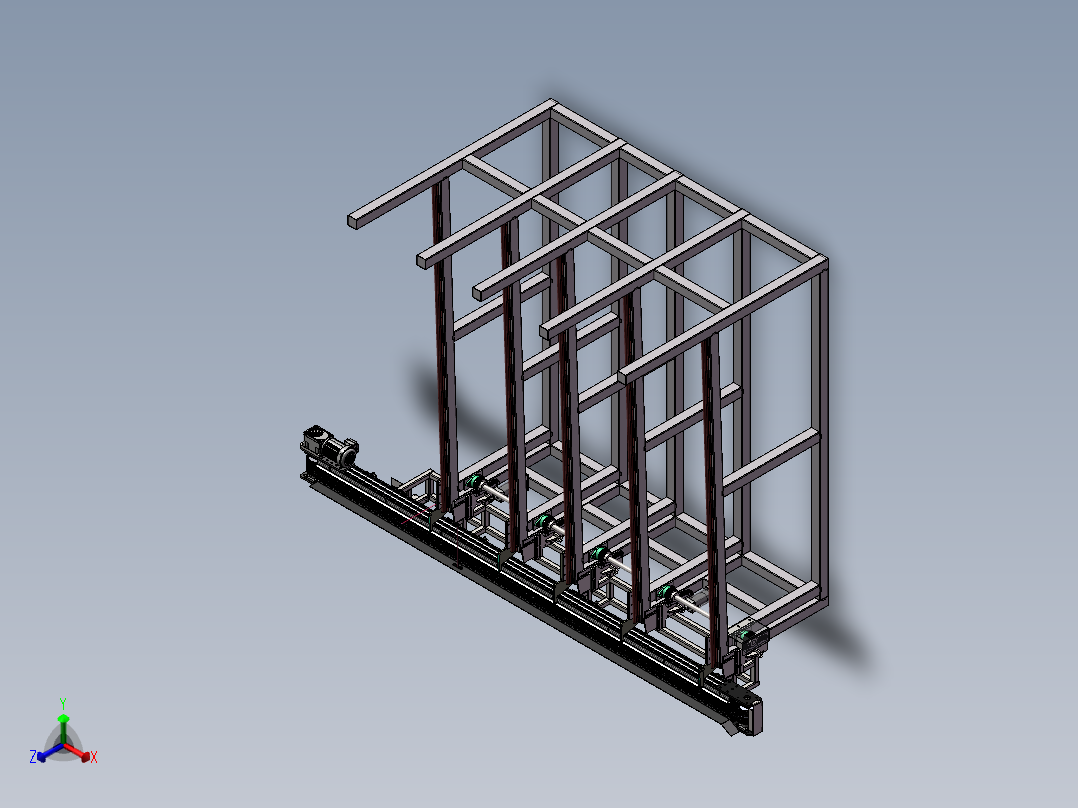 钢管供料机SW三维图==1529668==1500正等轴测图