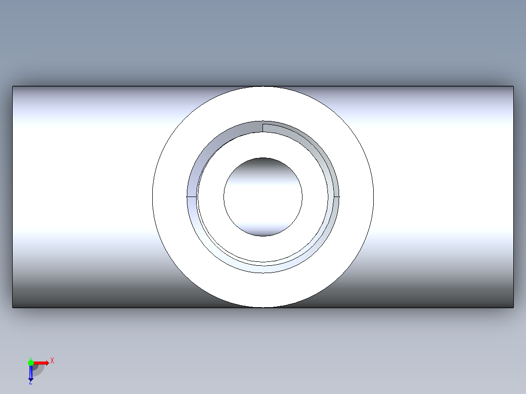 CPVC管件04-Sch80_Tee_FPTxFPTxFPT_9805-002_0.25in俯视图