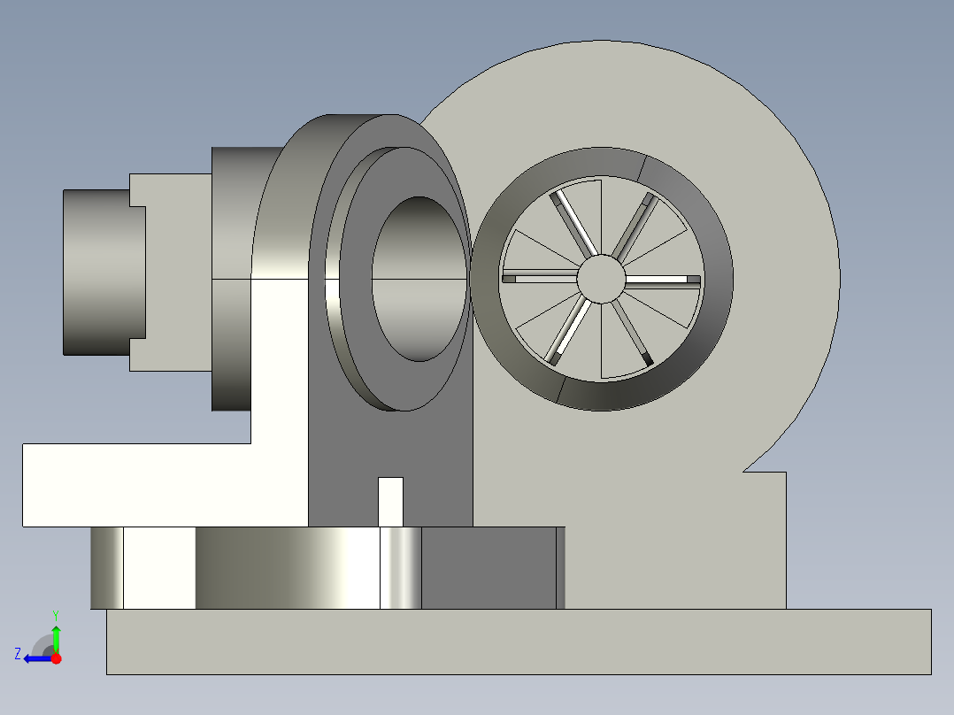 新型钻头刃磨机设计（含ProE三维图仿真动画）右视图