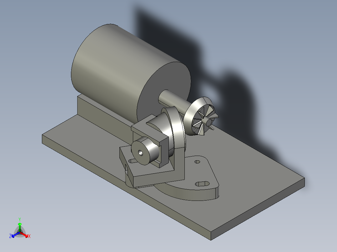 新型钻头刃磨机设计（含ProE三维图仿真动画）正等轴测图