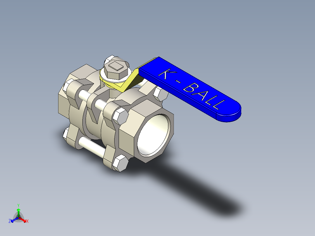 管道手动球阀-水管开关阀-手动阀门DN25三段式球阀