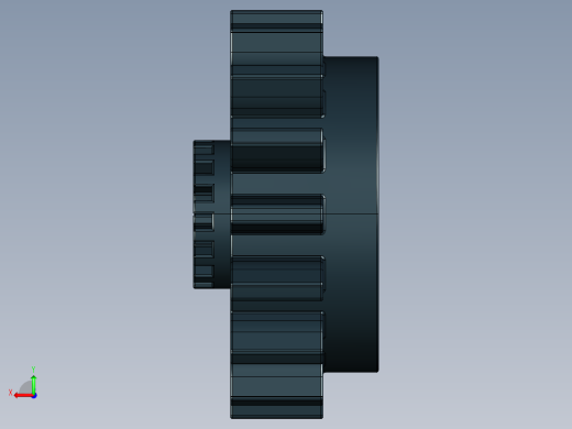 6542 Black Technic Gear 16 Tooth with Clutch.STEP后视缩略图