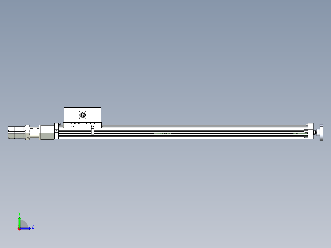 威洛博直线电机模组EB6ZR-L140-S1080-RZ575K-Z575K-MS3左视图