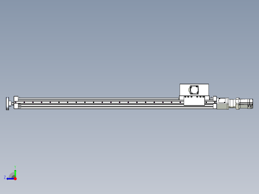 威洛博直线电机模组EB6ZR-L140-S1080-RZ575K-Z575K-MS3右视图