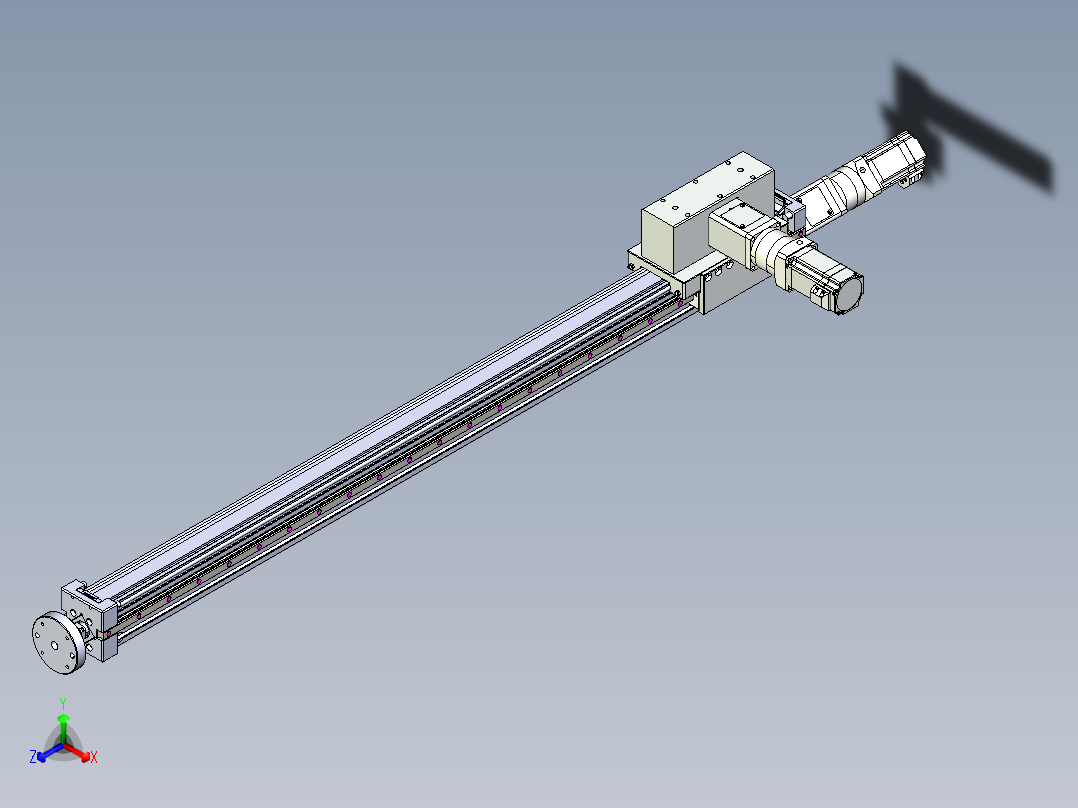 威洛博直线电机模组EB6ZR-L140-S1080-RZ575K-Z575K-MS3正等轴测图