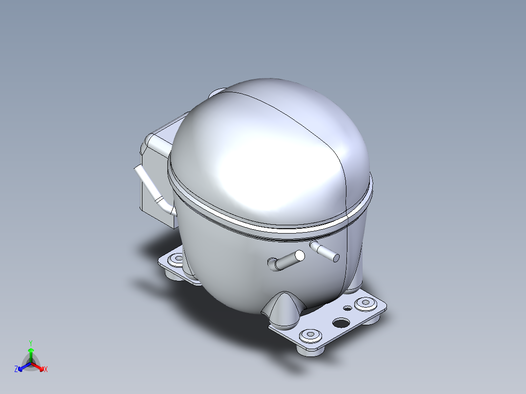 压缩机 Embraco Neu2140gk 12hp 220v R404a主视图