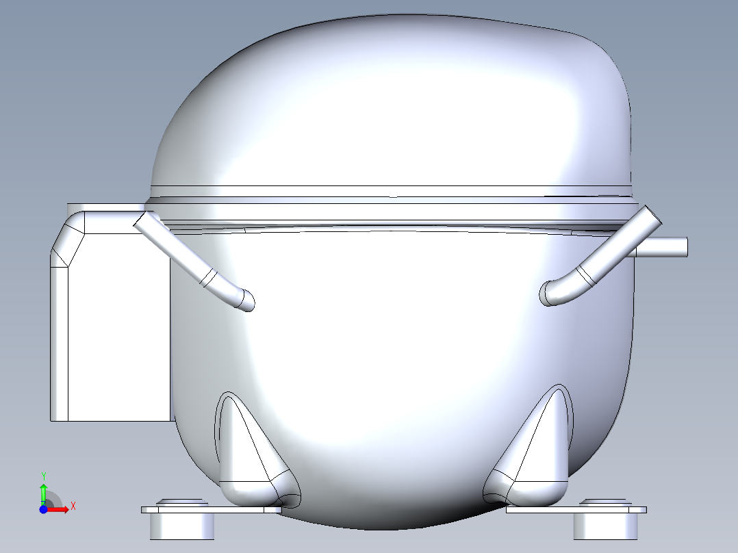 压缩机 Embraco Neu2140gk 12hp 220v R404a前视图