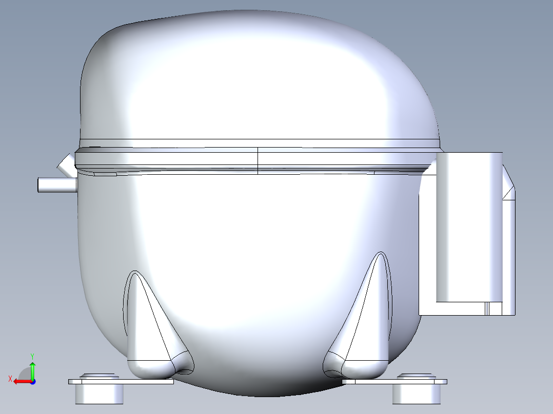 压缩机 Embraco Neu2140gk 12hp 220v R404a后视图
