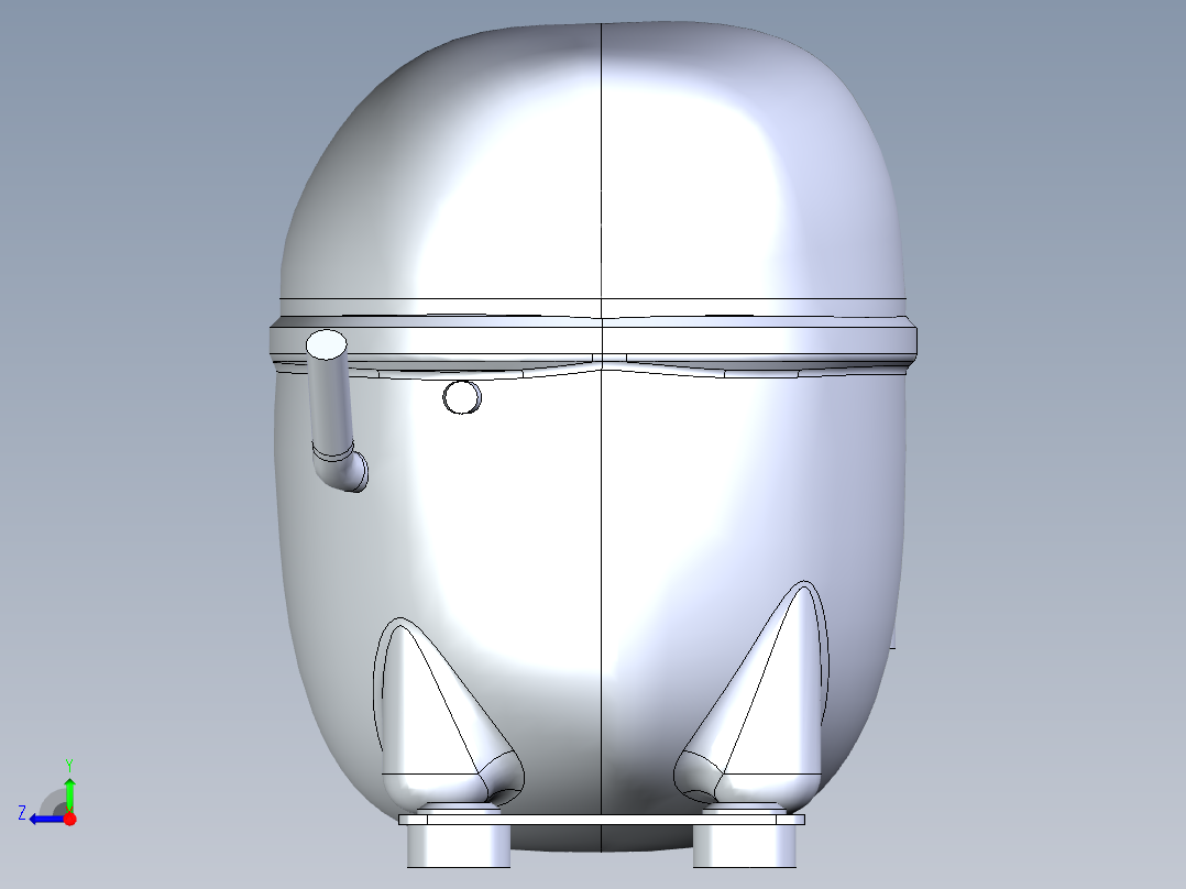 压缩机 Embraco Neu2140gk 12hp 220v R404a右视图