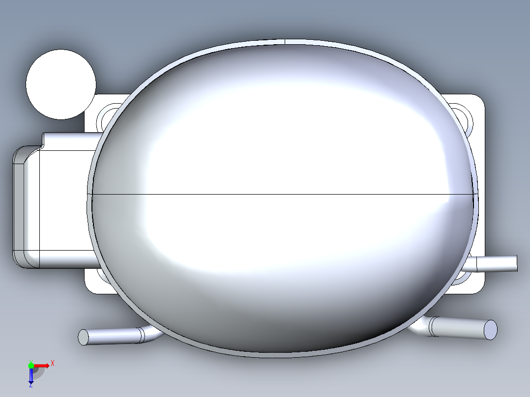 压缩机 Embraco Neu2140gk 12hp 220v R404a俯视图