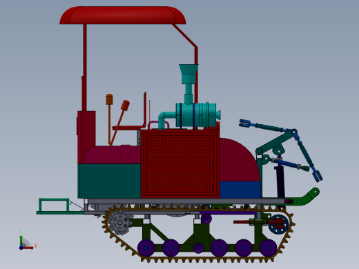 履带式拖拉机（旋耕机）前视缩略图