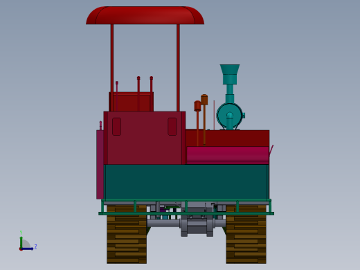 履带式拖拉机（旋耕机）左视缩略图