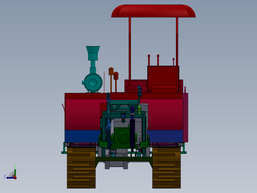 履带式拖拉机（旋耕机）右视缩略图