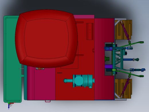 履带式拖拉机（旋耕机）俯视缩略图