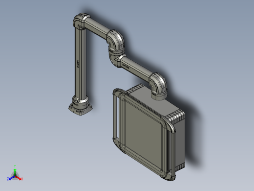 向下旋转底座+转角+转角+中间连接器+90度箱体连接器+控制箱
