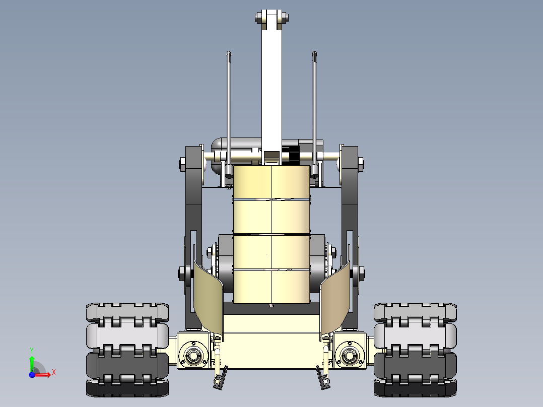 防沙植物种植机结构设计前视图