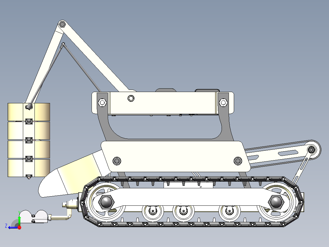 防沙植物种植机结构设计右视图