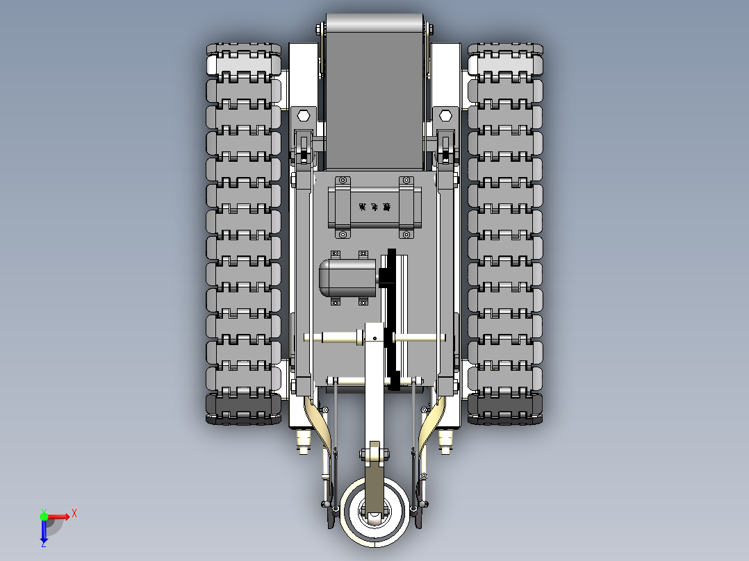 防沙植物种植机结构设计俯视图