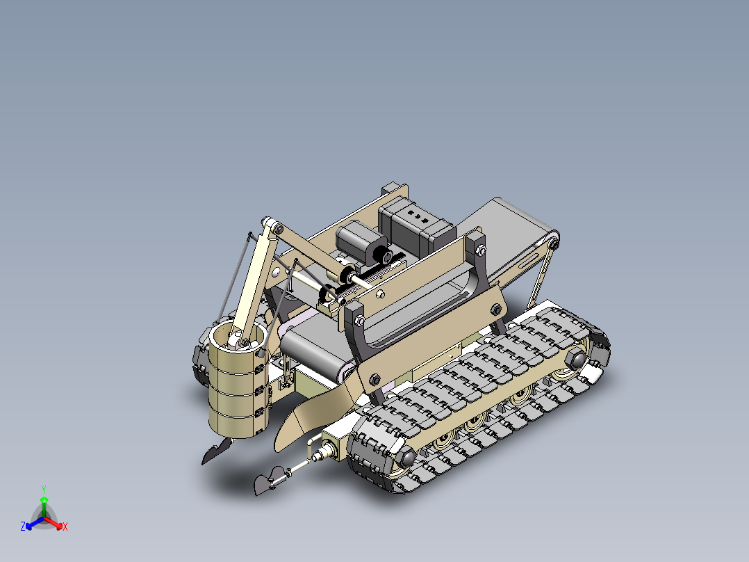 防沙植物种植机结构设计正等轴测图