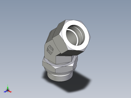 卡套式工业通用硬管接头EO_Adjustable_locknut_45_deg_elbow_VEE28ZLMCF